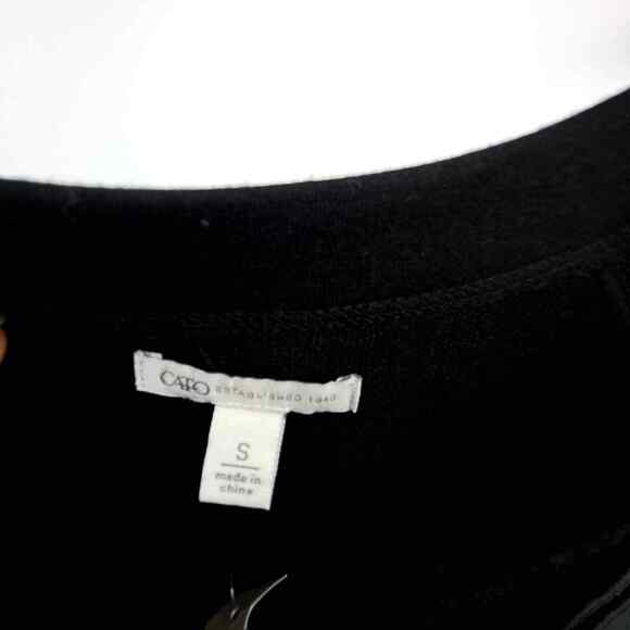 Cato T-Shirt Dress S Graphic Spellout Beaded Love Print 3/4 Raglan Sleeve Black - Picture 8 of 8